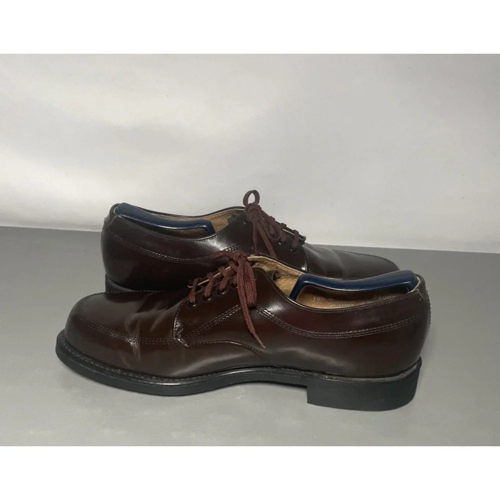 VELVET-EEZ USPS Postman Mason Shoes Oxblood Burgundy Leather Oxfords Mens 10.5 E